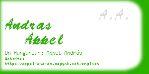 andras appel business card