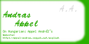 andras appel business card